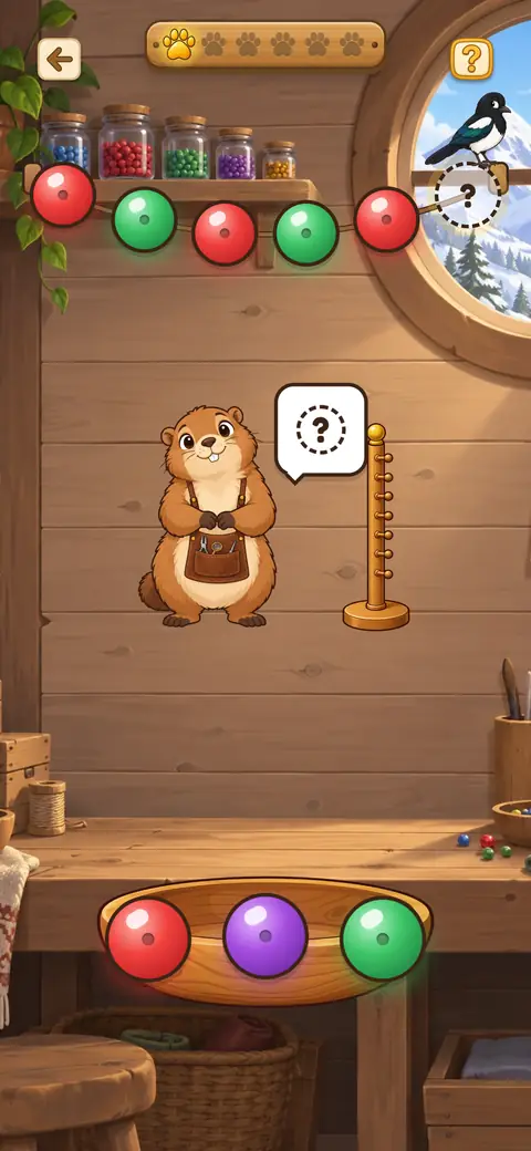 Capture du jeu Le Collier du Renard : un collier de perles colorées auquel il en manque une